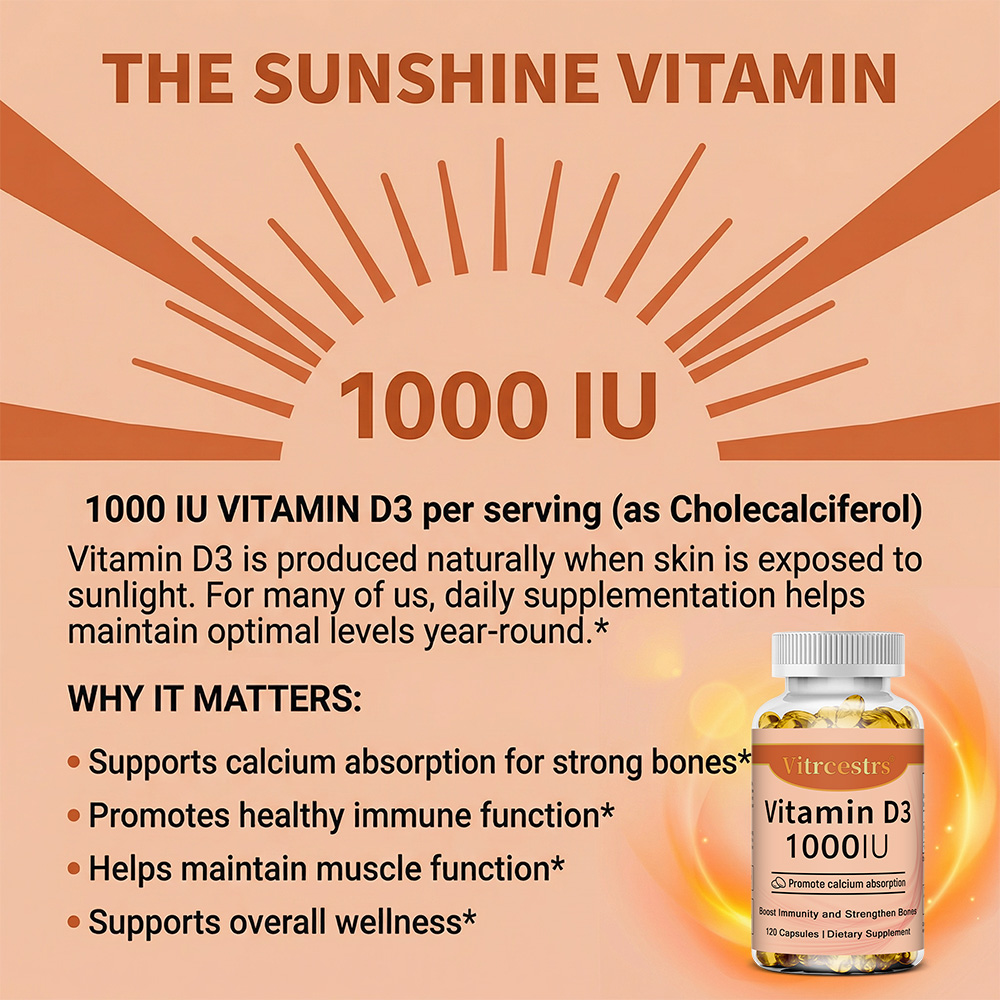 Vitamin D3 1000 IU Capsules, S - Health Wellness Day recension och pris