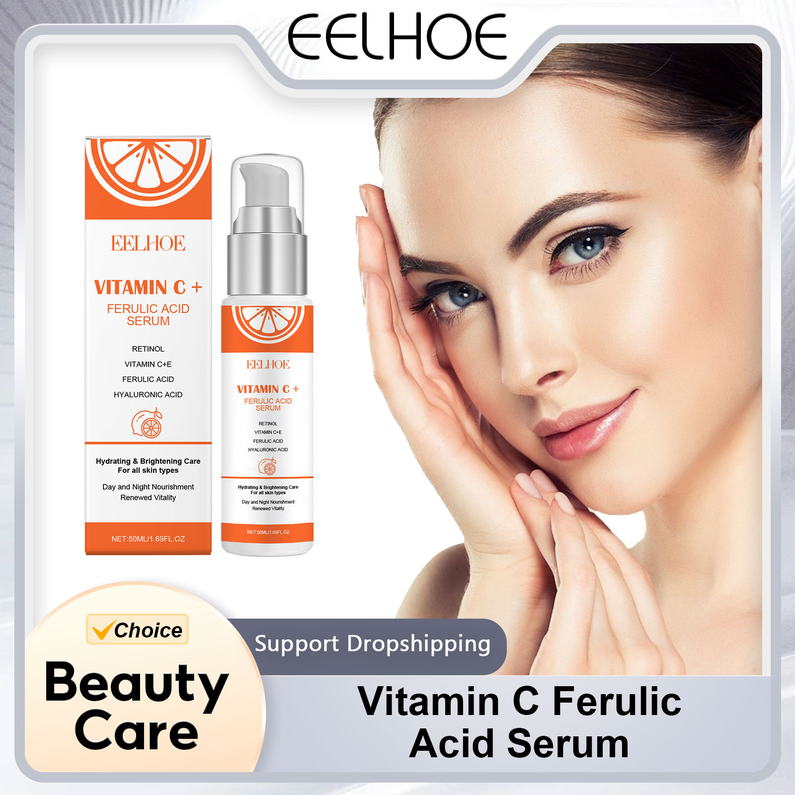 EELHOE Vitamin C E Ferulic Aci - The Ordinary Serum Hyaluronic Acid recension och pris