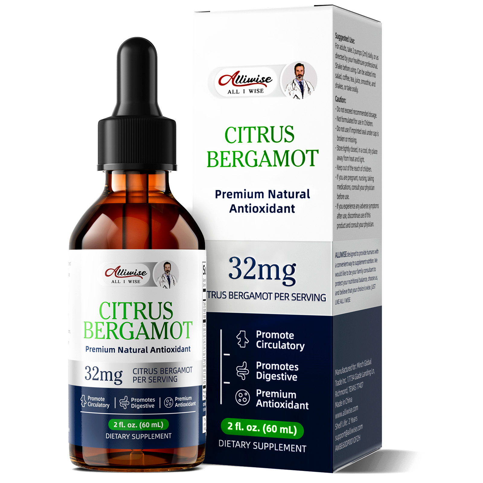 Alliwise Bergamout Extract Dro - Health Wellness Day recension och pris